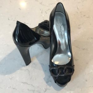 Dressy black platforms